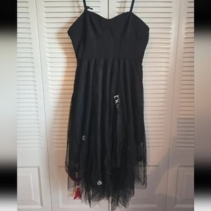 Dolls Kill Black Midi Dress
